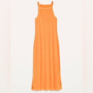 Old Navy Fitted Rib-Knit Midi Cami Dress